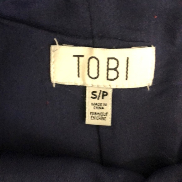 TOBI "JADEN" HIGH WAISTED BLUE SHORTS SIZE SMALL - Picture 7 of 8